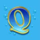blue dolphin q symbol icon