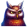 blue wizard cash collect and link owl symbol icon