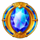 book of azure blue gem symbol icon