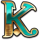 book of dead go collect k symbol icon