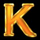 book of king arthur k symbol icon