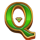 book of pharaon gold letter q symbol icon
