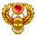 book of pharaon gold scarab symbol icon