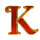 book of santa k letter symbol icon