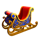 book of santa sled symbol icon