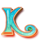 book of wealth k symbol icon