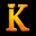 books and bulls k symbol icon