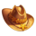 bounty hunter gold cowboy hat symbol icon