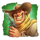 bounty hunter grinning cowboy symbol icon