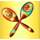 brazilian beauty maracas symbol icon