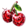 brilliant heart cherry symbol icon