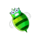 bubble beez green ovalbee symbol icon