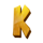 bubble hits k symbol icon