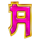 buddha gold pink a symbol icon