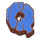 buffalo da fortuna blue wooden q symbol icon