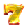 bullion rush 7s hold and win yellow 7 symbol icon