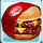 burgers red symbol icon