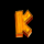burning chilli k symbol icon