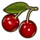 burning flower cherries symbol icon