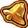 burning hell gold bell symbol icon