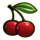 burning hell red cherries symbol icon