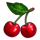 burning hot 6 reels cherry symbol icon