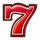 burning hot 6 reels seven symbol icon