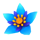 butterfly staxx powerpoints blue flower symbol icon