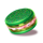 cakes of fortune cream cookie green symbol icon