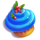 candy stash deluxe blue cupcake symbol icon