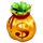 capital gains bag symbol icon