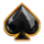 cash multipliers respin glowing spade symbol icon