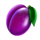 cash n fruits 100 hold and win plum symbol icon