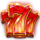 cash strike fire lock wild symbol icon