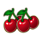 cash strike triple fire cherries symbol icon