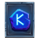 castle of fire k symbol icon