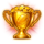 champions night hold and win trophy symbol icon