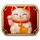 cheesy luck triple fortune cat symbol icon