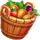chicken burst extra vegetable bucket symbol icon
