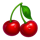 chicken crown cherry symbol icon