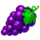 chicken crown grapes symbol icon