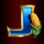 chicken fox j letter symbol icon