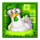 chicken night fever green symbol icon