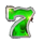 chili max 7s hold and win 7 green symbol icon