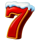 christmas coin lucky seven symbol icon
