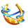 clover islands horseshoe symbol icon