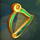 clover the rainbow harp symbol icon