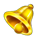 clovers and diamonds 5 bell symbol icon