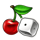 coin splash dice cherries dice symbol icon
