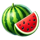 coin storm watermelon slice symbol icon